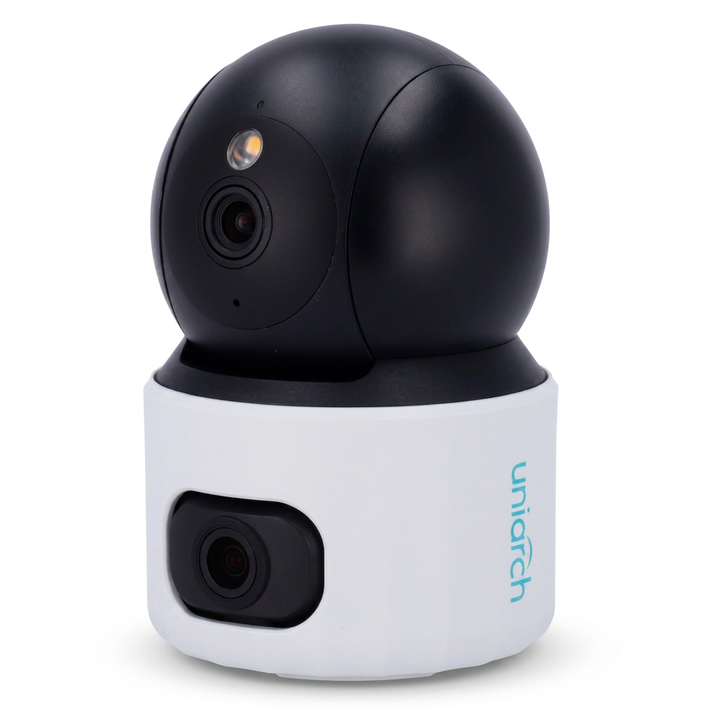 Caméra IP intérieure Wi-Fi, 3 MP, double objectif 2.8 et 6 mm, PT