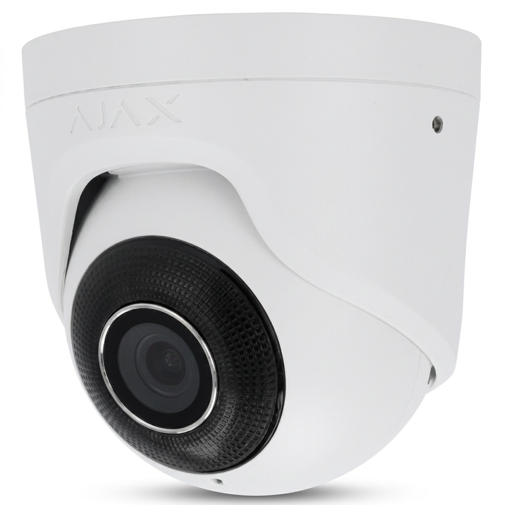 Caméra IP Turret Ajax 8 MP Intelligence Artificielle Blanche