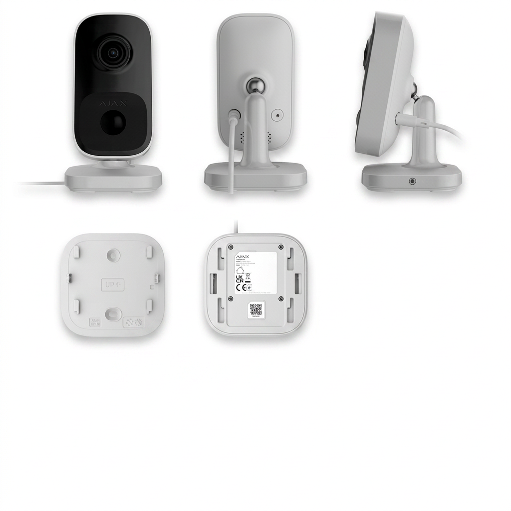 Caméra IP intérieure, résolution 4MP, vision nocturne, blanc