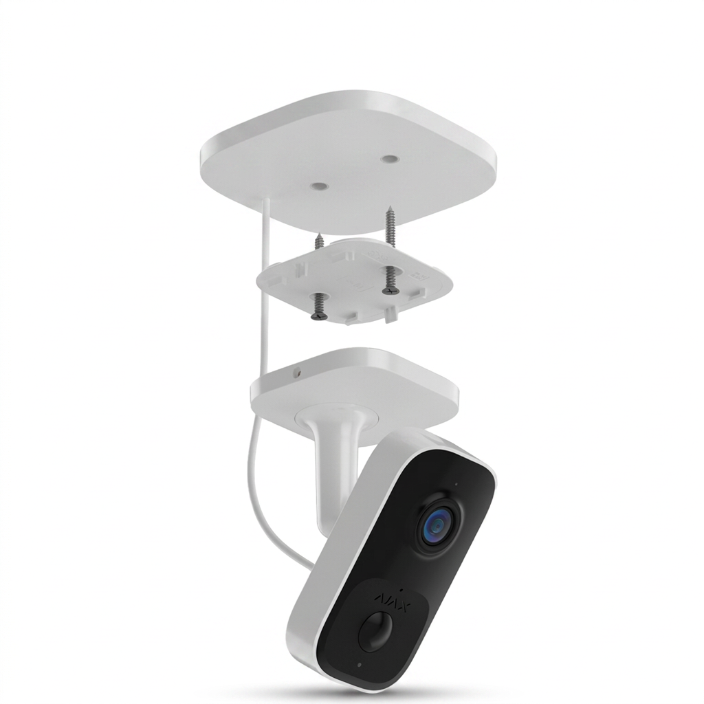 Caméra IP intérieure, résolution 4MP, vision nocturne, blanc