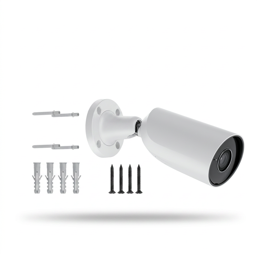 Caméra IP extérieur, type bullet, 8 MP, optique 4.0 mm, blanc