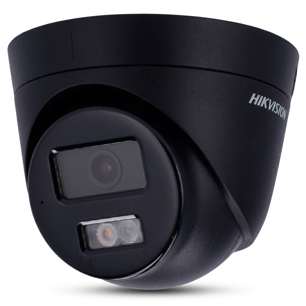Caméra turret IP, intérieur-extérieur, 4MP, focale 2.8mm, noir
