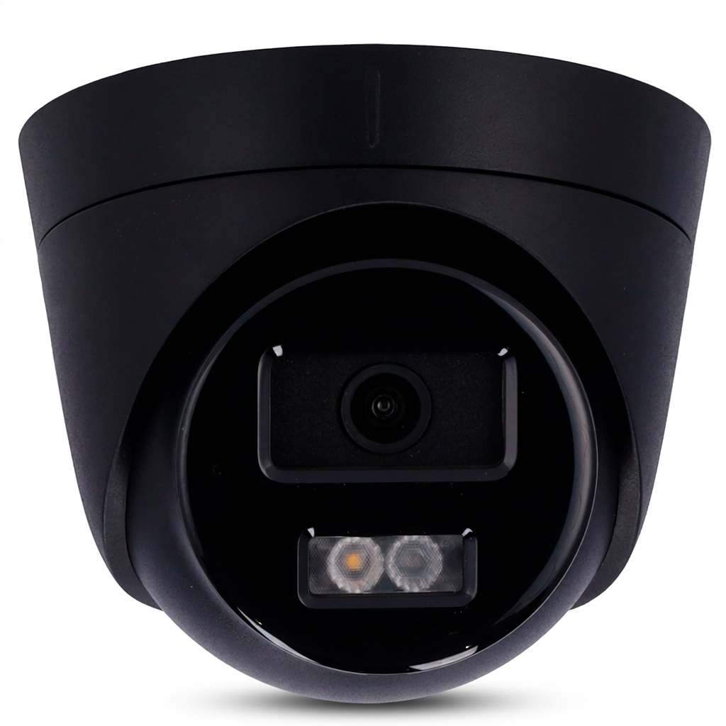 Caméra turret IP, intérieur-extérieur, 4MP, focale 2.8mm, noir