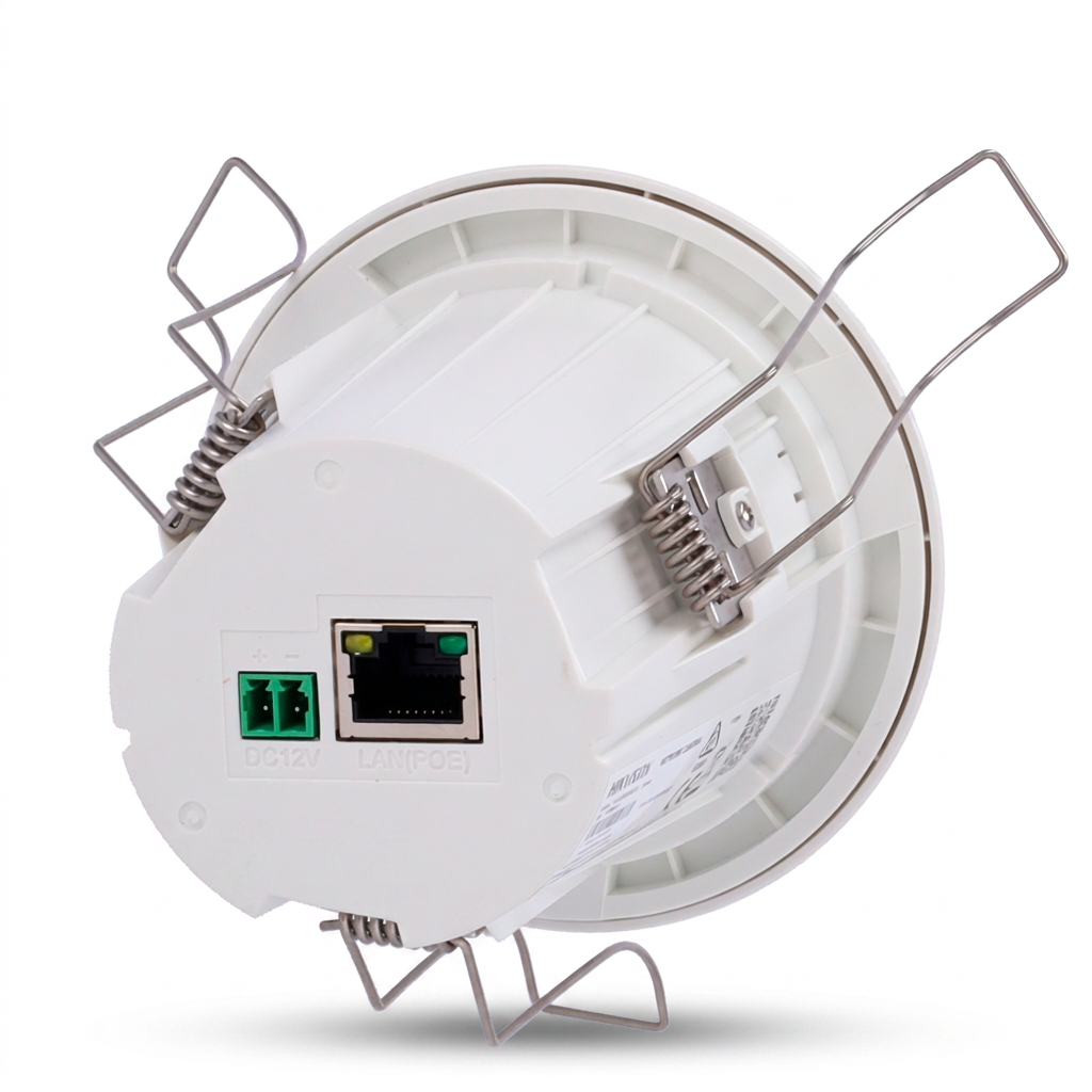 Caméra IP dôme encastrable, intérieur, 4MP, focale 2.8mm, audio