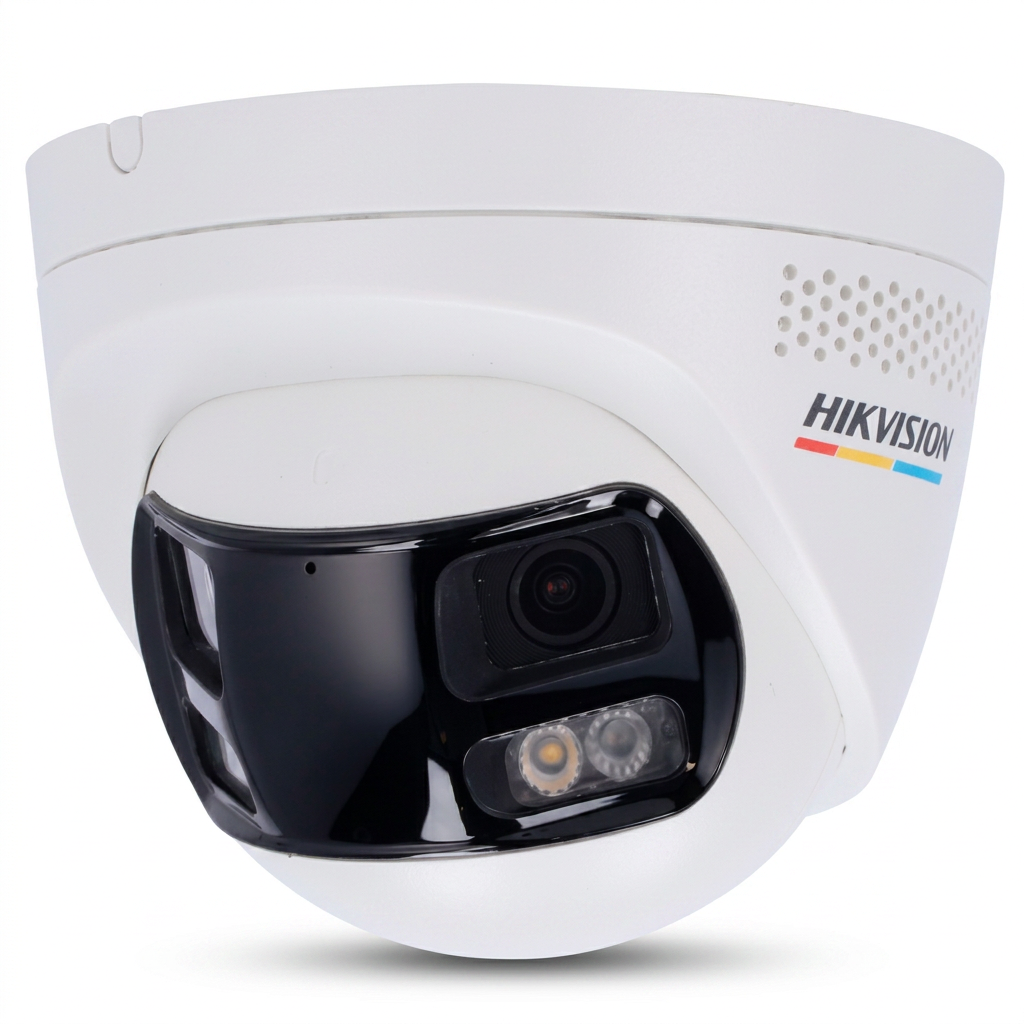 Caméra turret IP, intérieur-extérieur, 6MP, hybride infrarouge et LED