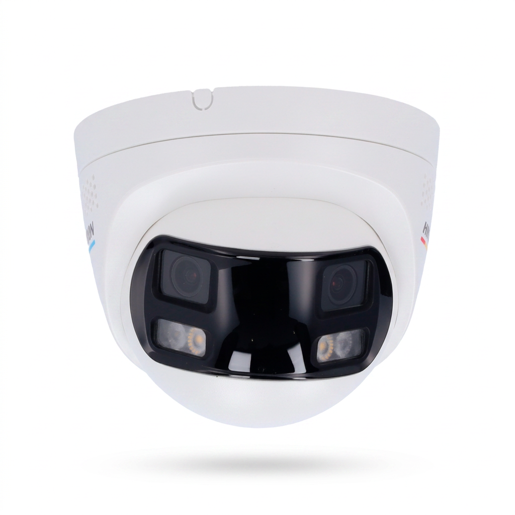 Caméra turret IP, intérieur-extérieur, 6MP, hybride infrarouge et LED