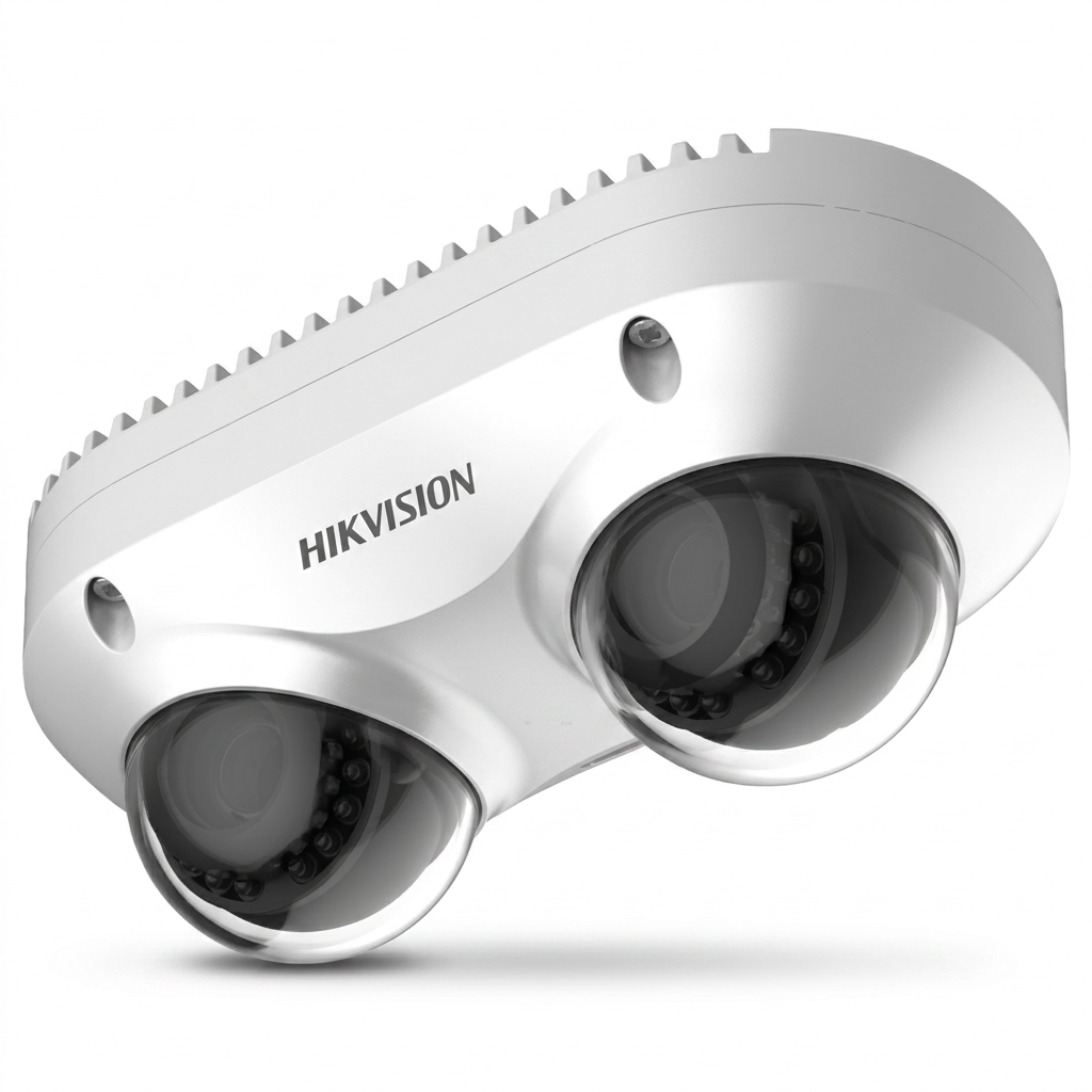 Caméra IP bidirectionnelle, extérieur, 8 MP, double objectif 2.8 mm