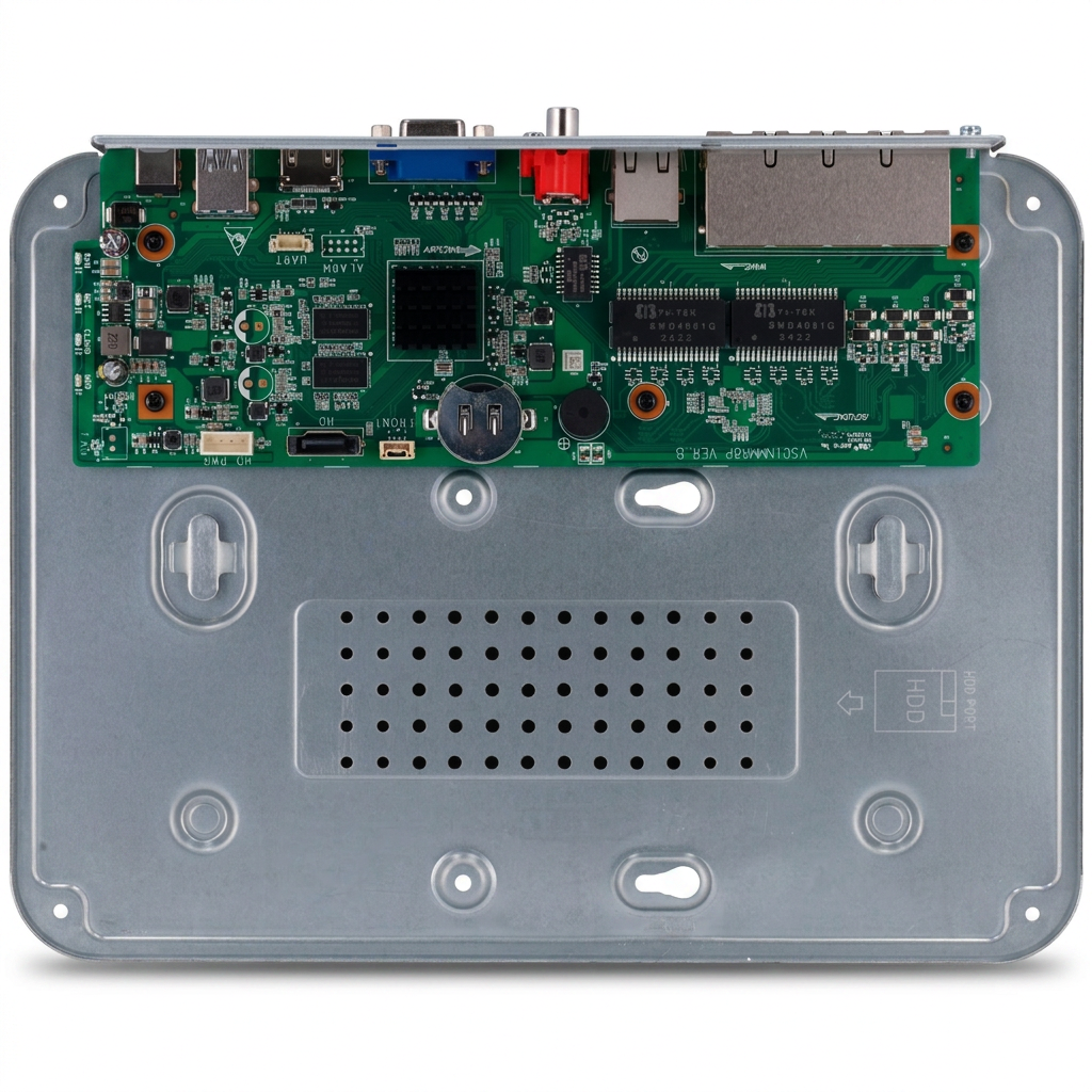 Enregistreur NVR IP 8 canaux, PoE, 4K, 80 Mbps, H.265, ONVIF