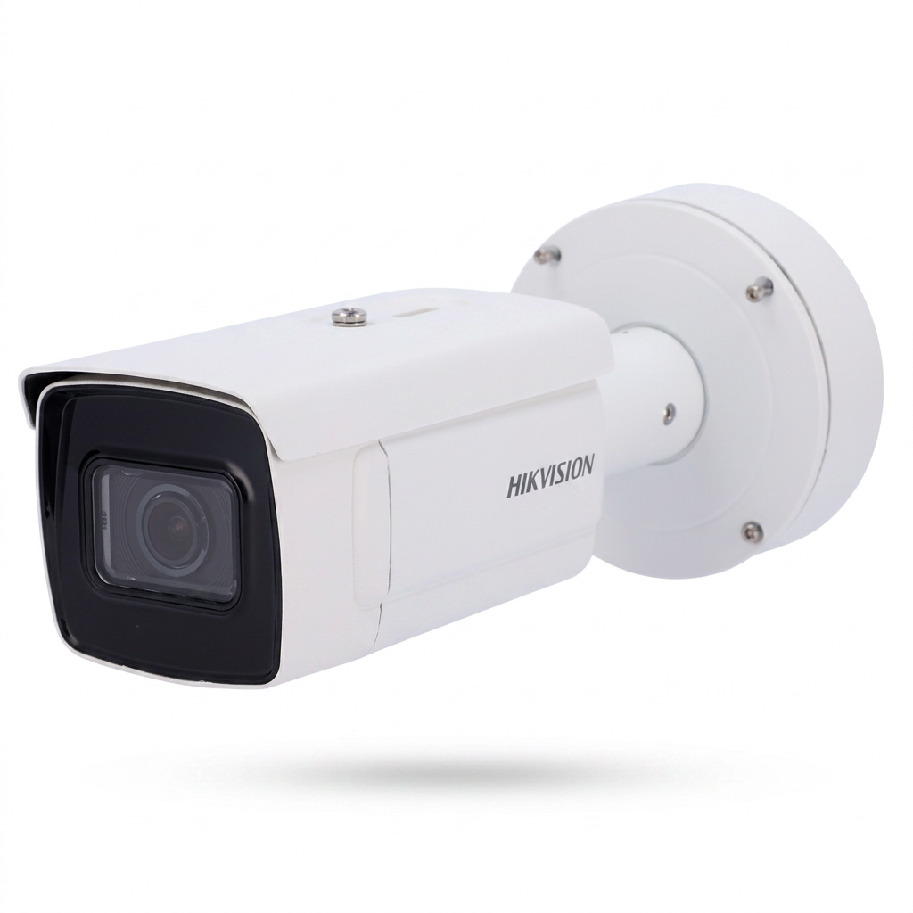 Caméra IP bullet extérieur, 4MP, focale motorisée 2.8-12mm, LPR