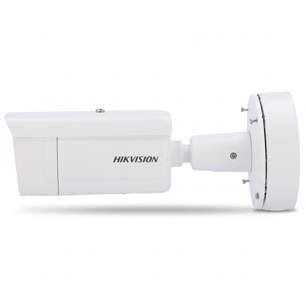 Caméra IP bullet extérieur, 4MP, focale motorisée 2.8-12mm, LPR