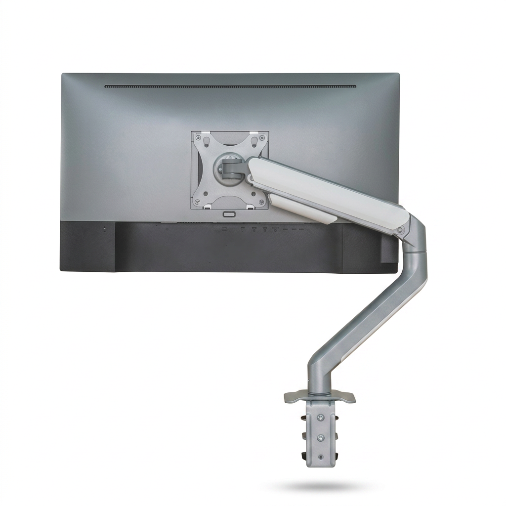 Support moniteur de bureau, intérieur, bras articulé silver