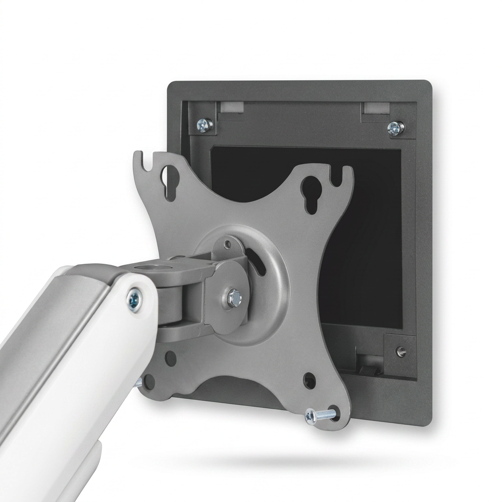 Support moniteur de bureau, intérieur, bras articulé silver