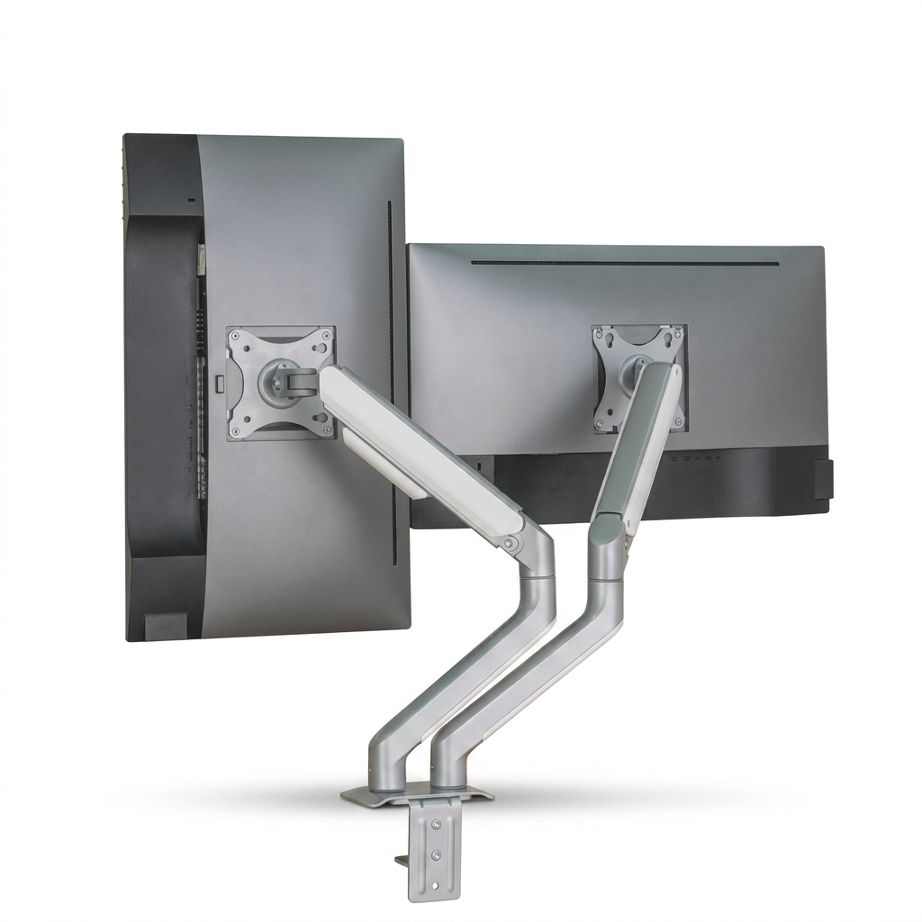 Support Double Moniteur Professionnel Silver