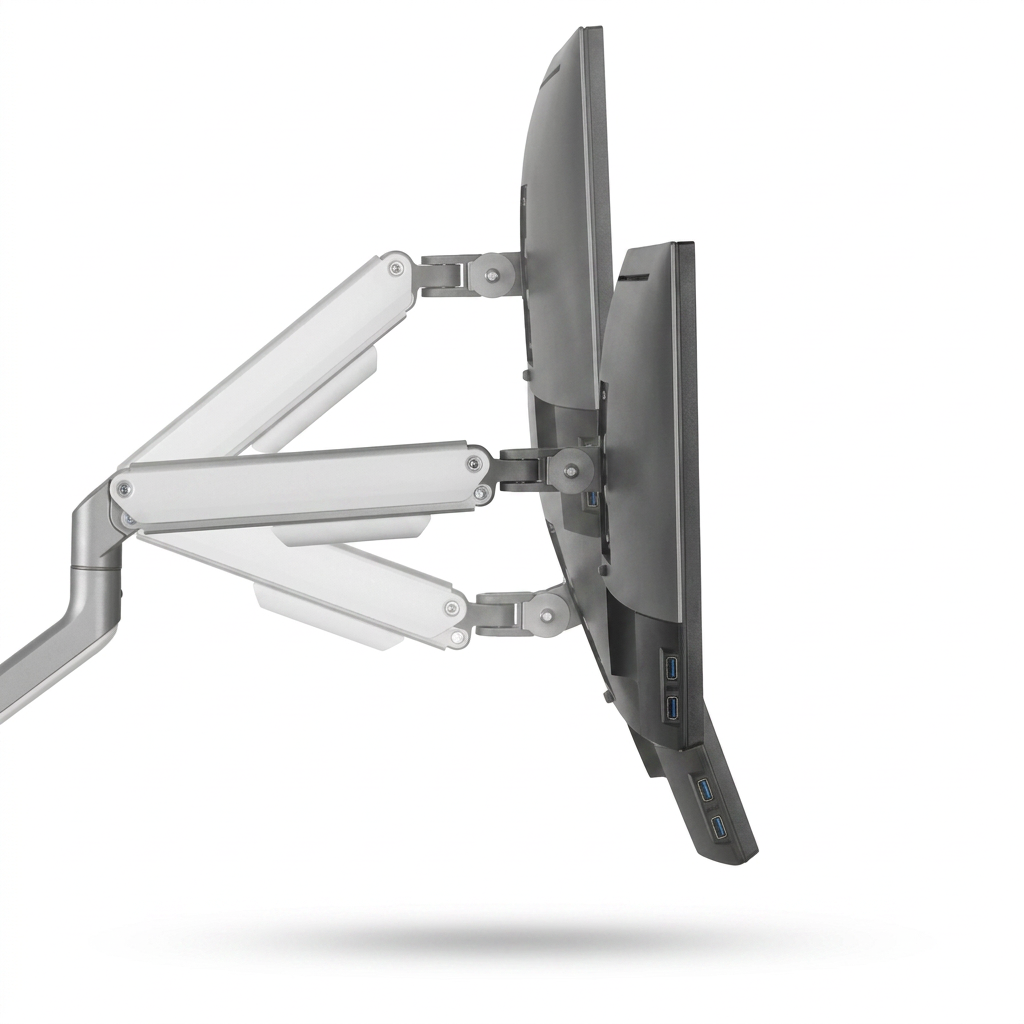 Support Double Moniteur Professionnel Silver