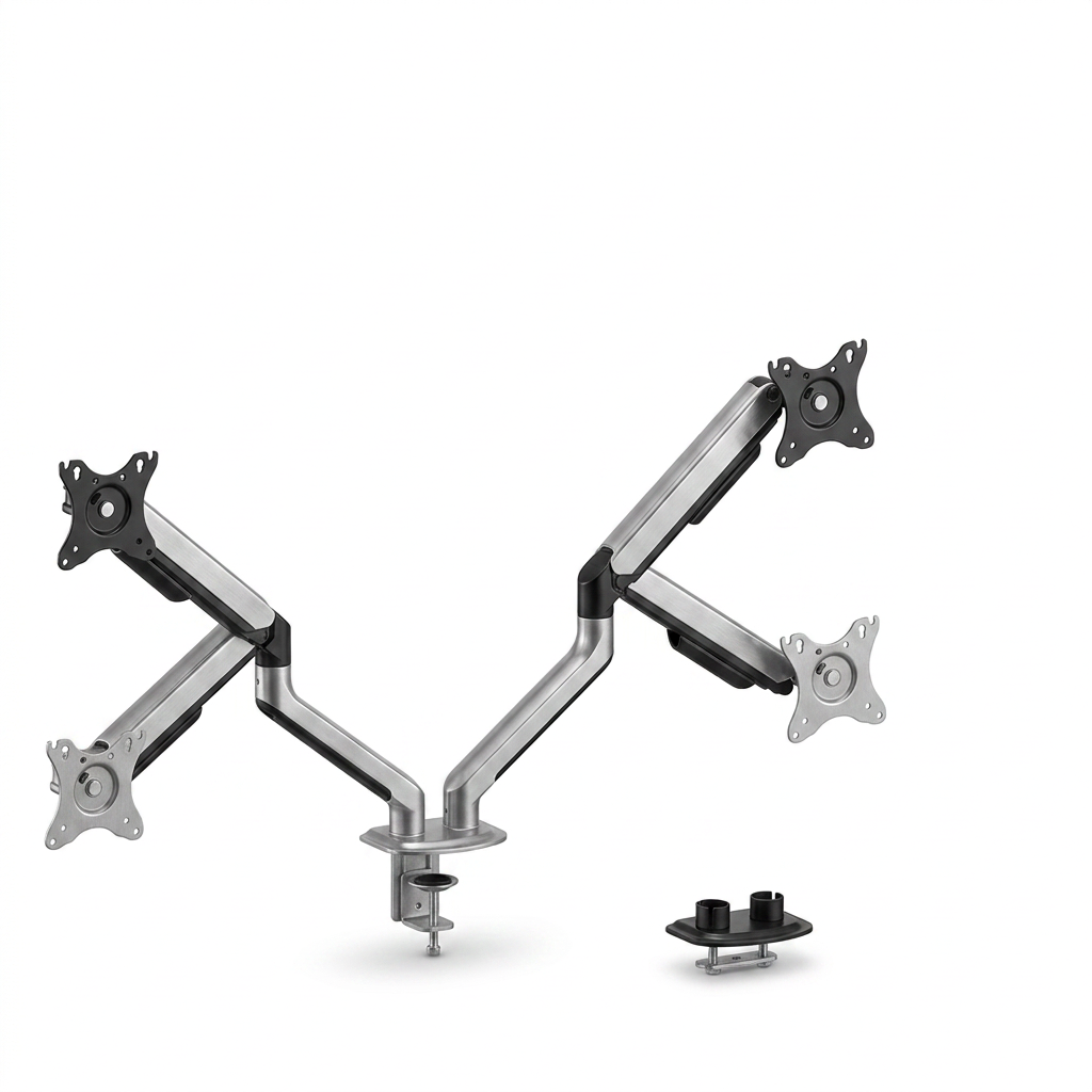 Support Double Moniteur Professionnel Silver