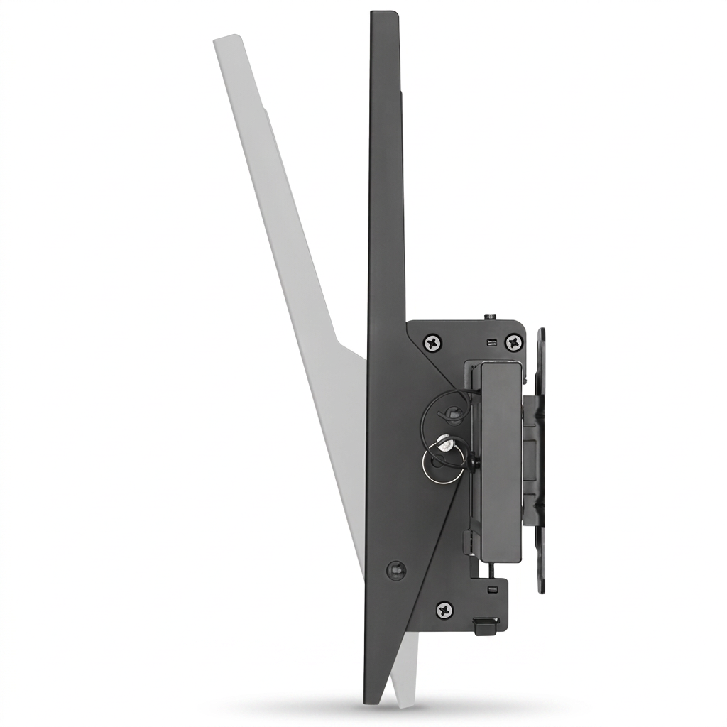Support menuboard, intérieur, 3 écrans en ligne, inclinaison réglable