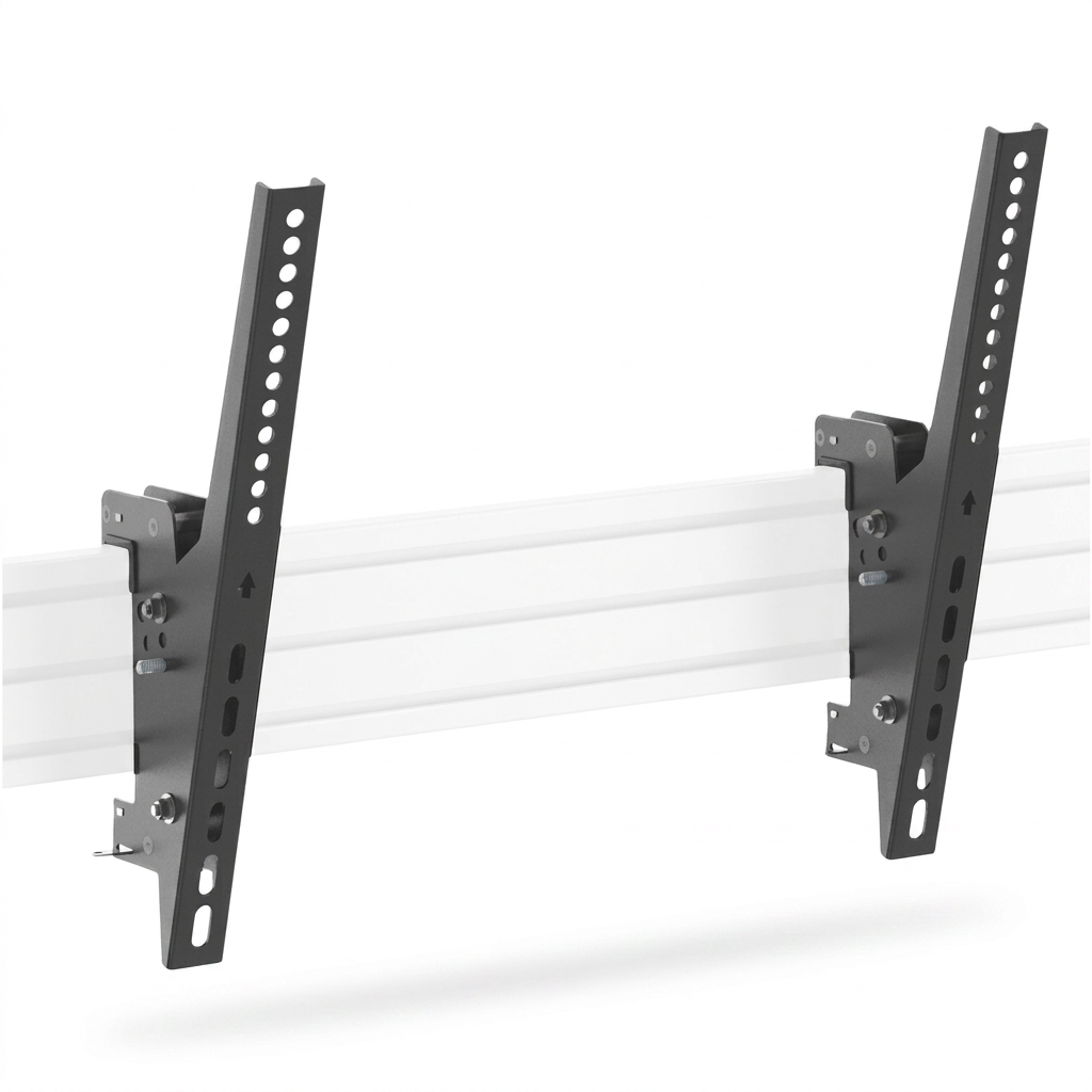 Support menuboard, intérieur, 3 écrans en ligne, inclinaison réglable