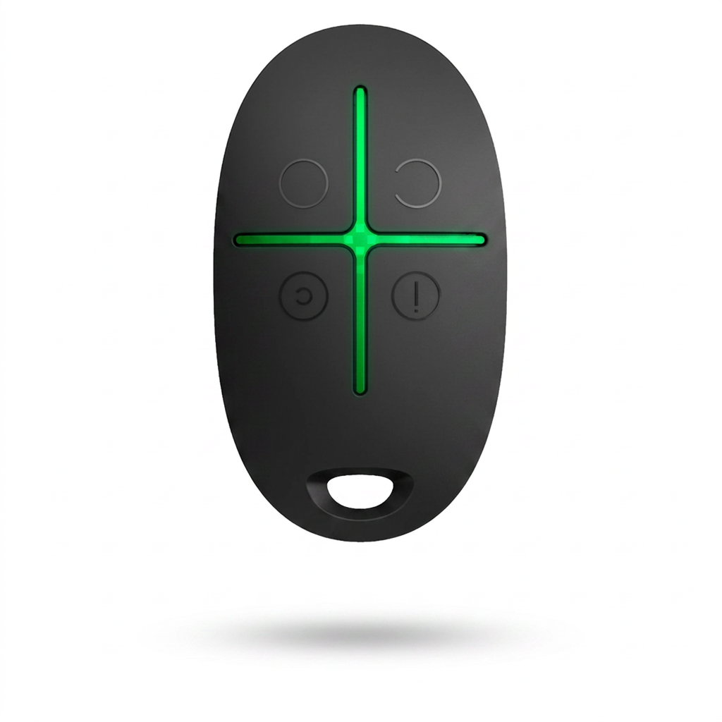Télécommande, gestion alarme sans fil, 4 touches, noir