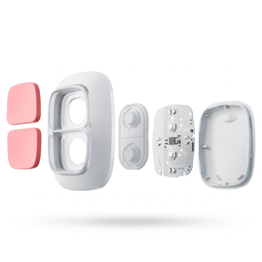 Bouton de Panique Sans Fil Ajax DoubleButton Blanc
