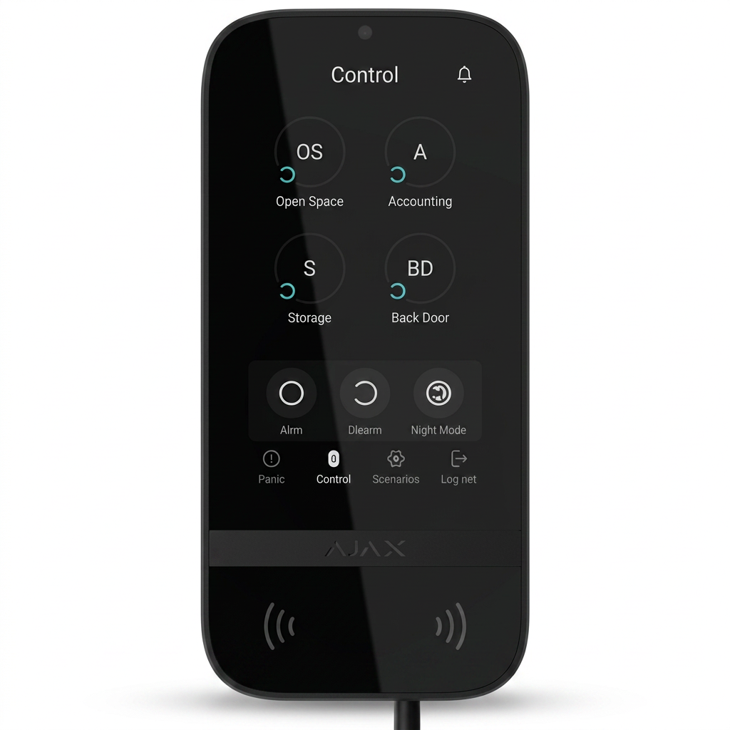 Clavier filaire tactile, intérieur, écran 5 pouces, technologie Fibra