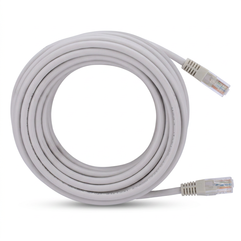 Câble réseau UTP Catégorie 6, intérieur, bobine de 20 mètres, blanc