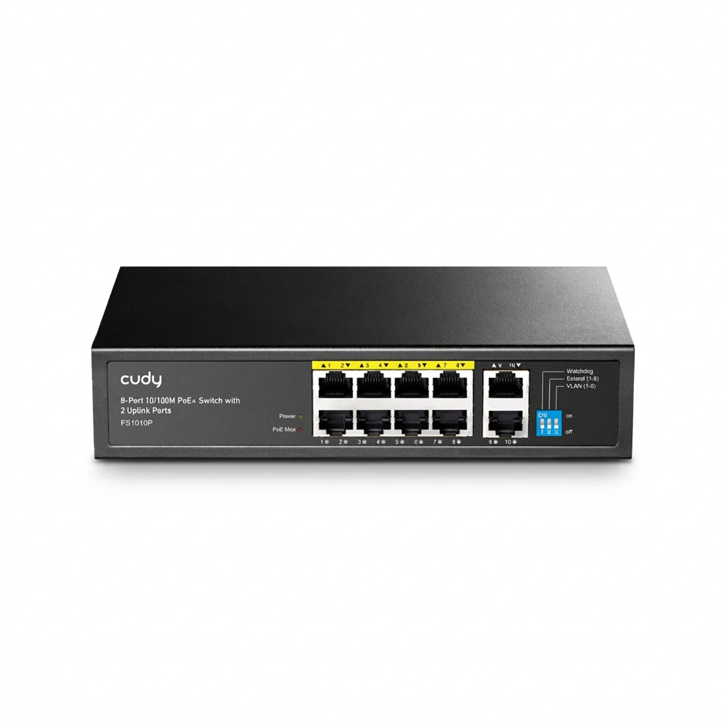 Switch 8 ports PoE+ 10/100M - CUDY-6 - FS1010P | By Demes