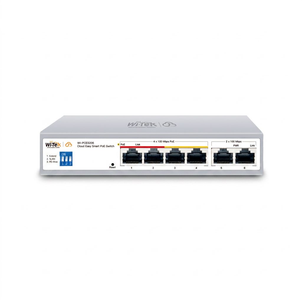Commutateur PoE, intérieur, 4 ports PoE, 60W, gestion cloud