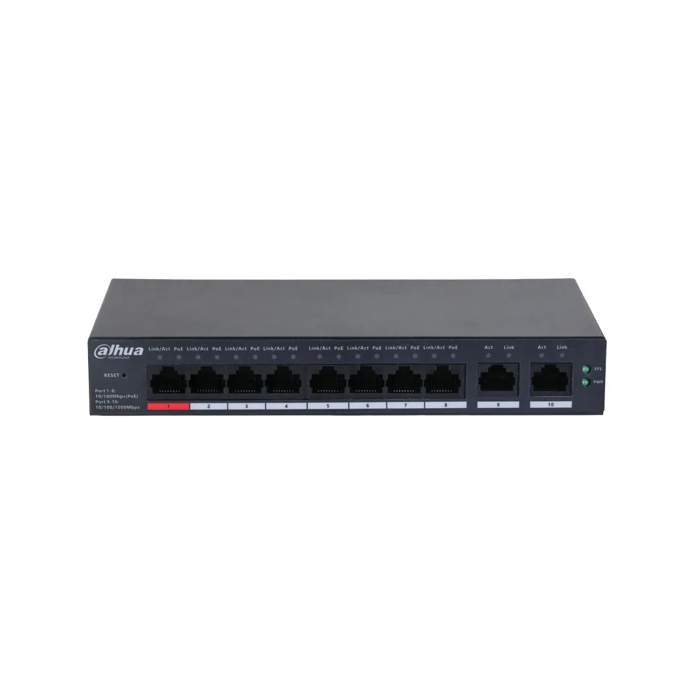 Switch commutateur cloud, 8 ports PoE, 110W, port Hi-PoE 90W