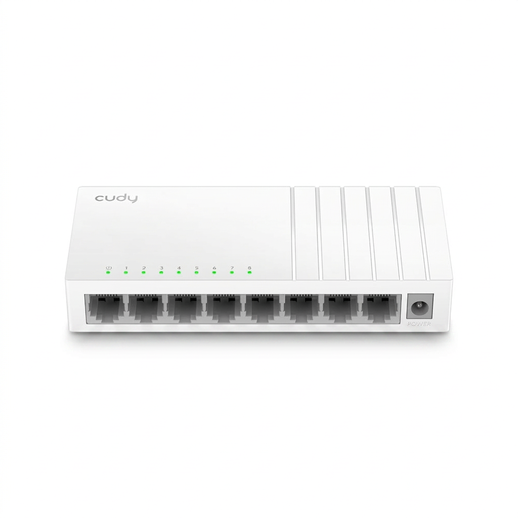 Switch 8 ports 10/100M, usage intérieur, auto-négociation RJ45