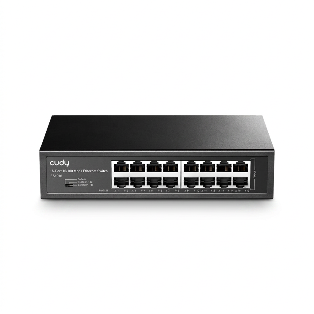 Commutateur Fast Ethernet, intérieur, 16 ports, mode VLAN