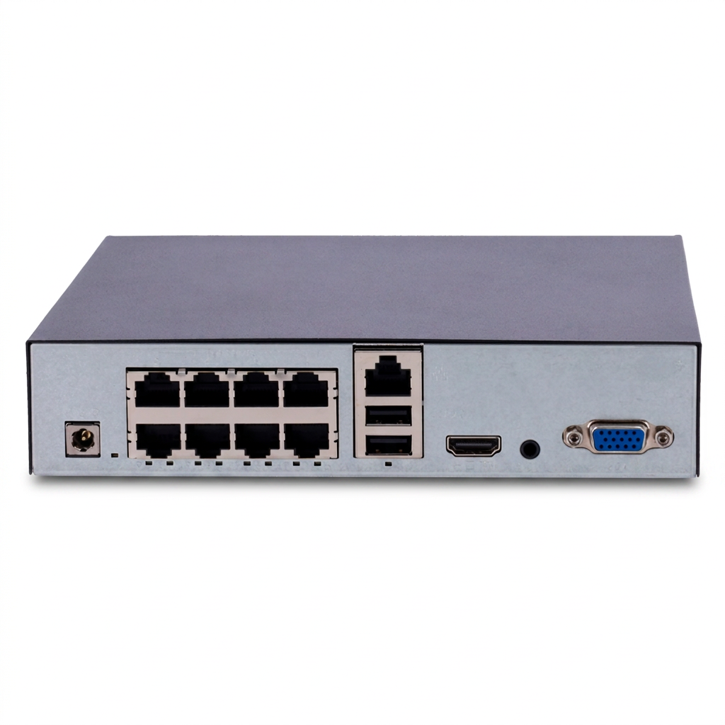 Kit vidéosurveillance IP, extérieur, 4 caméras 2MP, NVR 8 ports PoE