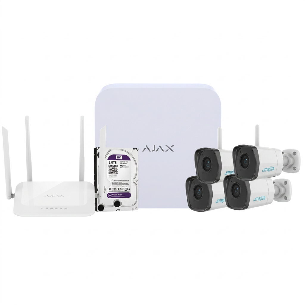 Caméra tube WiFi extérieur, Kit NVR 8 canaux, 2MP, HDD 1To, IP67